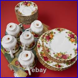 Royal Albert Old Country Roses Bone China Dinner Set Cups Saucers Plates Floral