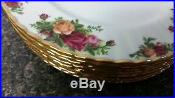 Royal Albert Old Country Roses Bone China England 1962 -Dinner Plates Set of 8