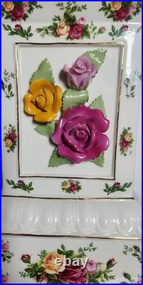 Royal Albert Old Country Roses Bone China Grandfather Clock Handcrafted Quartz M