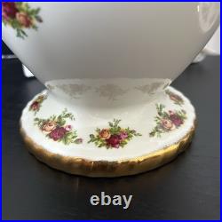 Royal Albert Old Country Roses Bone China Lamp Base Pair 11' 240V UK Plug READ