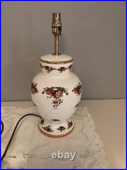 Royal Albert- Old Country Roses Bone China Large Lamp Stand. Good Condition