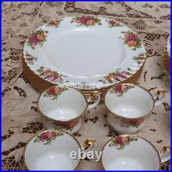 Royal Albert Old Country Roses Bone China Set Cup Saucer Plate Bowl England 1962