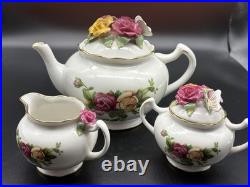 Royal Albert Old Country Roses Bouquet 3 Piece Tea Set