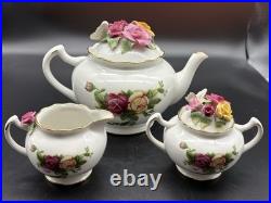 Royal Albert Old Country Roses Bouquet 3 Piece Tea Set