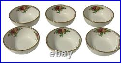 Royal Albert Old Country Roses Bowls Gold Trim Lot Set Of 6 Made In England