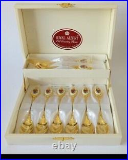 Royal Albert Old Country Roses Boxed Tea Spoons, Jam Spoon Butter Spreader