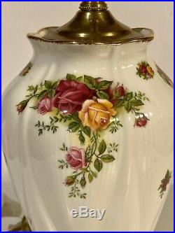 Royal Albert Old Country Roses Brass Accent Table Lamp