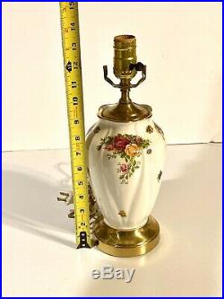 Royal Albert Old Country Roses Brass Accent Table Lamp