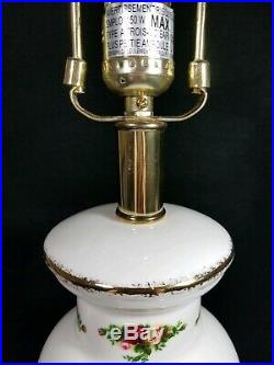 Royal Albert Old Country Roses Brass Accent Table Lamp with Shade 25