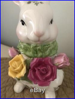 Royal Albert Old Country Roses Bunny Sugar Bowl, Creamer, Dish & Spoon Set