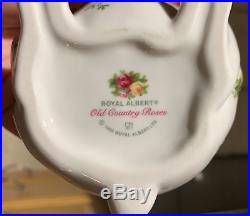 Royal Albert Old Country Roses Bunny Tea Set-Teapot, Sugar Bowl And Creamer NOS