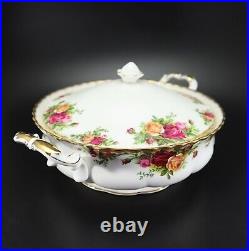 Royal Albert Old Country Roses COVERED CASSEROLE Dish England Vintage