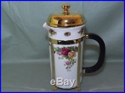Royal Albert Old Country Roses Cafetiere Coffee Maker First Quality