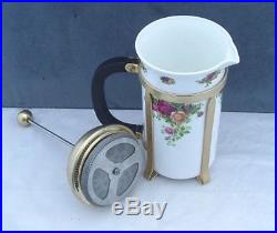 Royal Albert Old Country Roses Cafetiere (Coffee Maker) RARE