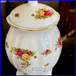 Royal Albert Old Country Roses Canister Biscuit Cookie Jar 12real 23kGold Paint