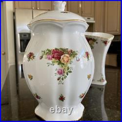 Royal Albert Old Country Roses Canister Biscuit Cookie Jar 12real 23kGold Paint