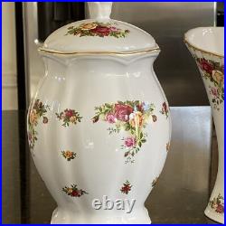 Royal Albert Old Country Roses Canister Biscuit Cookie Jar 12real 23kGold Paint