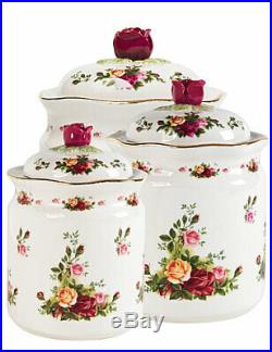Royal Albert Old Country Roses Canister Set of 3 New In Box