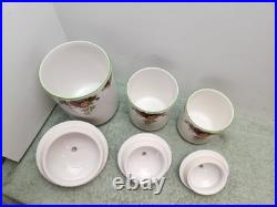 Royal Albert Old Country Roses Canisters With Sealing Lids 1998 Set of 3