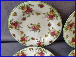 Royal Albert Old Country Roses Casual Classics 1999 8 Plates- Set of 4 NOS