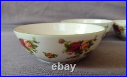 Royal Albert Old Country Roses Casual Classics 1999 Cereal Bowls Set of 4