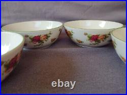 Royal Albert Old Country Roses Casual Classics 1999 Cereal Bowls Set of 4
