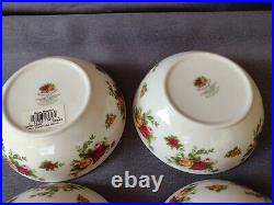 Royal Albert Old Country Roses Casual Classics 1999 Cereal Bowls Set of 4