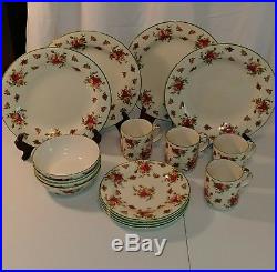 Royal Albert Old Country Roses Casual Classics Green Trim 16-Piece, service 4