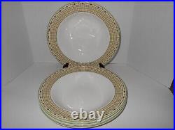 Royal Albert Old Country Roses Casual Plaid Set of 4 Pasta Wide Rim Soup Bowls