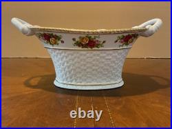Royal Albert Old Country Roses Centerpiece Fruit Basket 17 inch