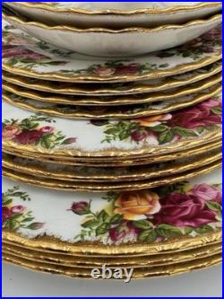 Royal Albert Old Country Roses China Set For 4 Plus Extras
