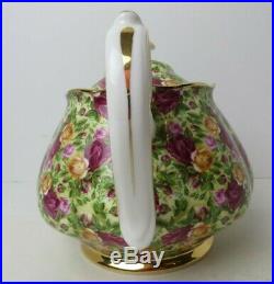 Royal Albert Old Country Roses Chintz Collection Teapot Bone China #4408