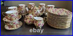 Royal Albert Old Country Roses Chintz Collection teaset 41 pc RARE