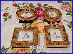 Royal Albert Old Country Roses Chintz Minature Picture Frames Four