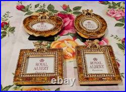 Royal Albert Old Country Roses Chintz Minature Picture Frames Four