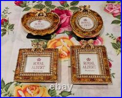 Royal Albert Old Country Roses Chintz Minature Picture Frames Four