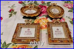 Royal Albert Old Country Roses Chintz Minature Picture Frames Four