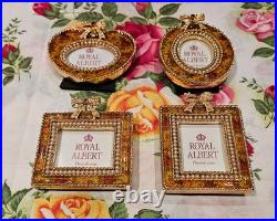 Royal Albert Old Country Roses Chintz Minature Picture Frames Four