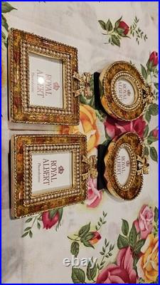 Royal Albert Old Country Roses Chintz Minature Picture Frames Four