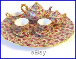 Royal Albert Old Country Roses Chintz Miniature Tea Set Teacups Teapot Sugar Etc
