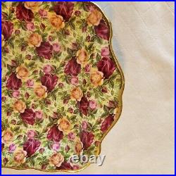 Royal Albert Old Country Roses Chintz Sandwich Tray Rectangular Platter 1999 VTG
