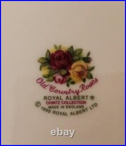 Royal Albert Old Country Roses Chintz Sandwich Tray Rectangular Platter 1999 VTG