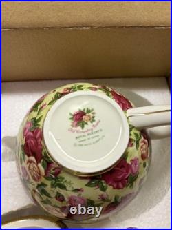Royal Albert Old Country Roses Chintz Tea For One Teapot With Cup & Saucer