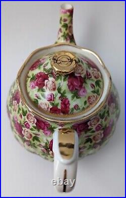 Royal Albert Old Country Roses Chintz Tea Set Teapot & 4 cups / saucers