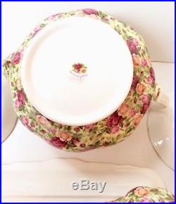 Royal Albert Old Country Roses Chintz Tea Set Teapot Teacups Sugar Creamer Tray