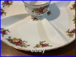Royal Albert Old Country Roses Chip And Dip Tray With Bowl