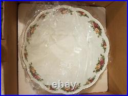 Royal Albert Old Country Roses Chip & Dip Serving Bowl Punch Centerpiece NEW HTF