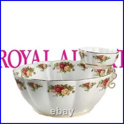 Royal Albert Old Country Roses Chip with Floating Dip Serving Bowl Set
