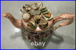 Royal Albert Old Country Roses Chitz Large Teapot Ceramic Paul Cardew 1996 EUC