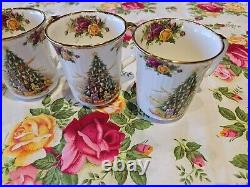 Royal Albert Old Country Roses Christmas Magic Four Mugs